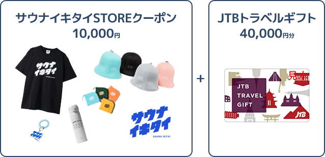 サウナトラベルコースの景品一覧